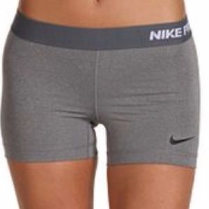 Gray Nike Pro Combat Shorts